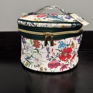 Bloomingdales Floral Print Woman's Cosmetic Vanity Clutch